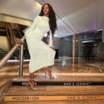 Kenya Moore Wore a ,750 Alaïa Crystal-Embellished Jersey Dress for Miss USAs 75th Anniversary