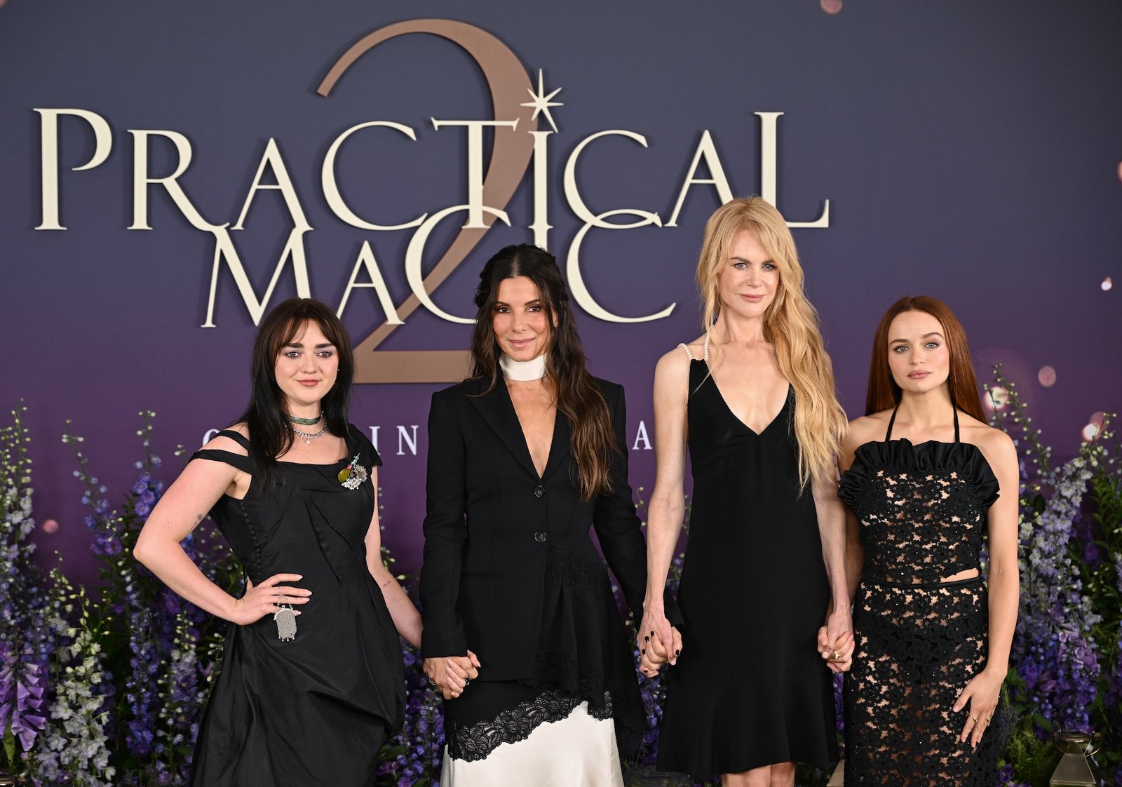 I Cant Decide If Im More Obsessed With Joey Kings Sheer Dress Or Maisie Williams Dressing Like Sandra Bullock For Practical Magic 2