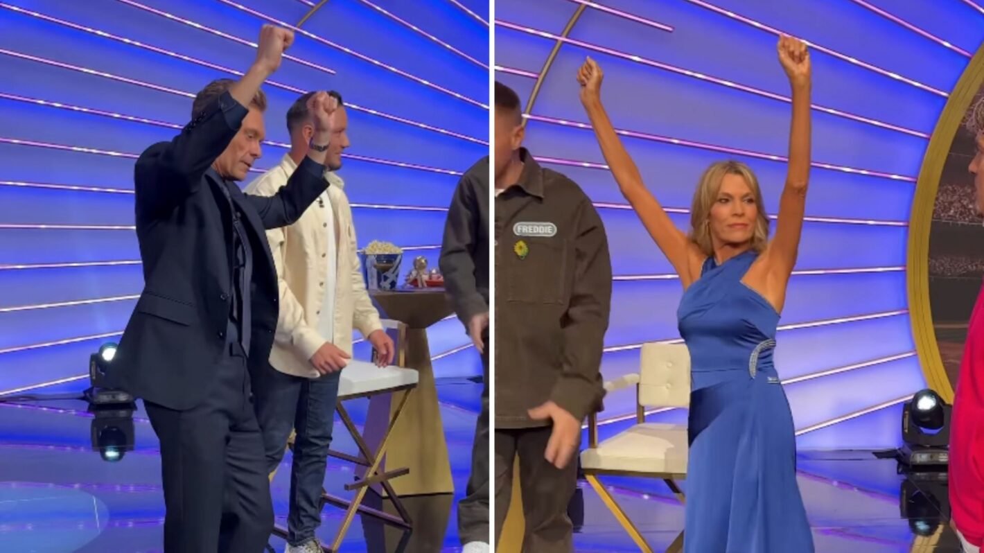 Ryan Seacrest & Vanna White Get Dance Lesson From L.A. Dodgers Stars