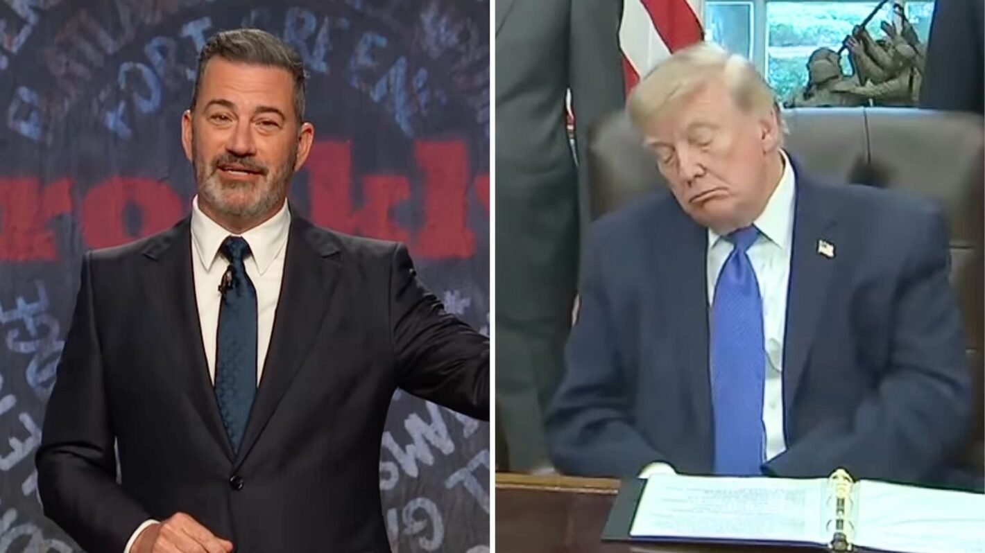 Kimmel Gives Trump New Nickname After President Falls Asleep Again in Meeting