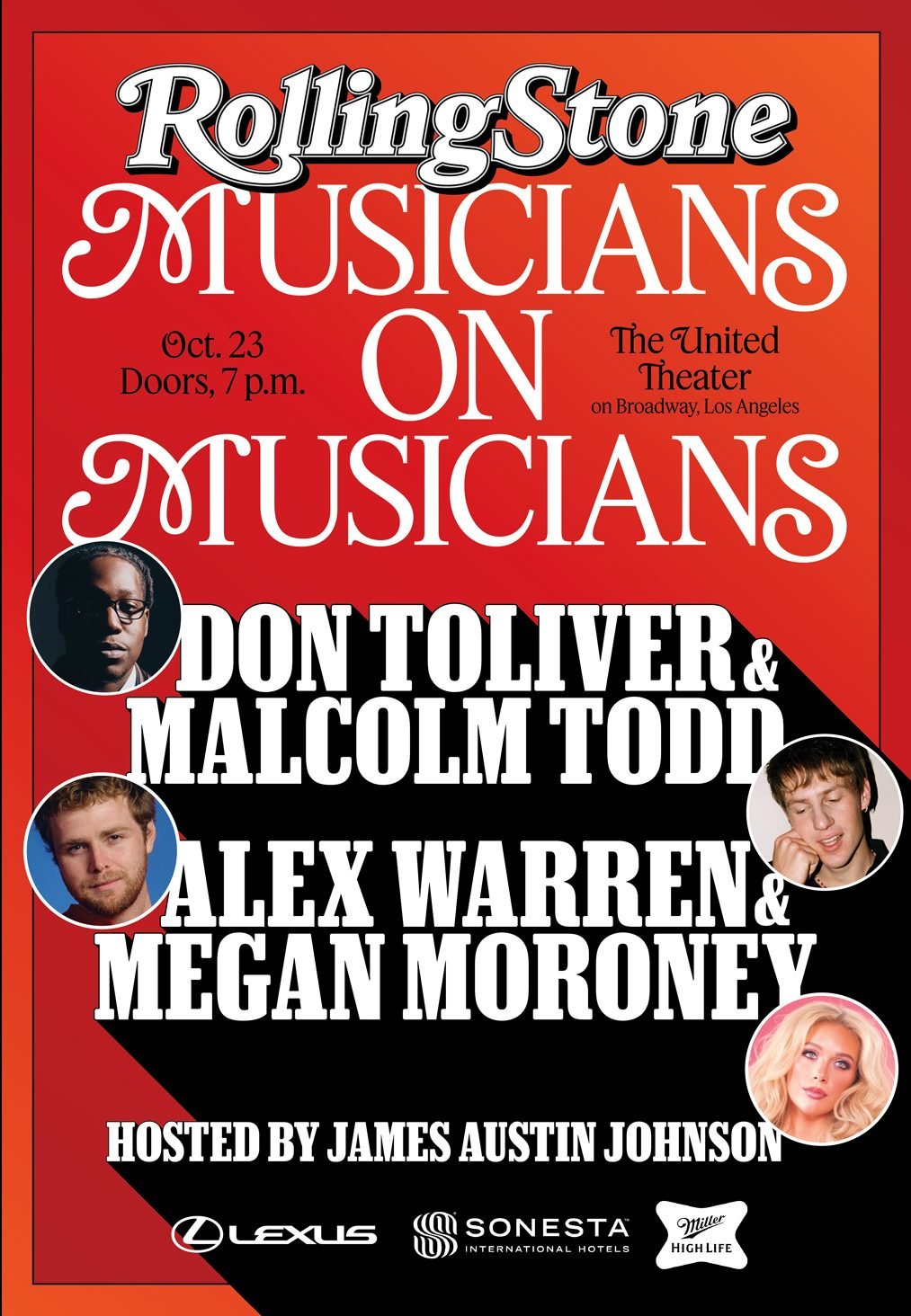 Rolling Stones 2026 Musicians on Musicians Event Will Feature Don Toliver, Malcolm Todd, Alex Warren, and Megan Moroney Rolling Stones 2026 Musicians on Musicians Event Will Feature Don Toliver, Malcolm Todd, Alex Warren, and Megan Moroney